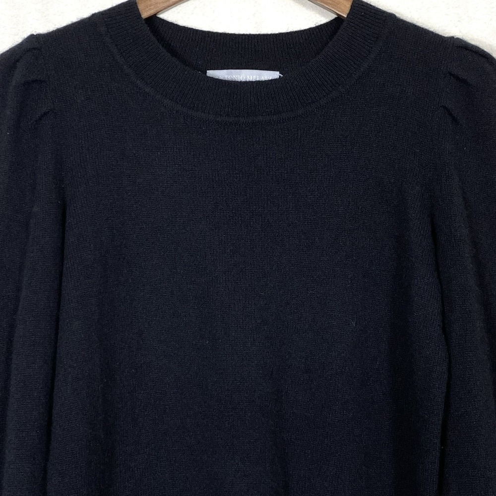 Antonio Milani Sz XS Sweater 100% Cashmere Black Quiet Luxury Office Career Work - Picture 4 of 6